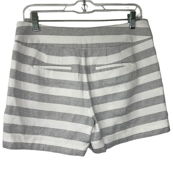 LOFT ANN TAYLOR Striped Button Accent Shorts SZ 2 - Picture 2 of 10